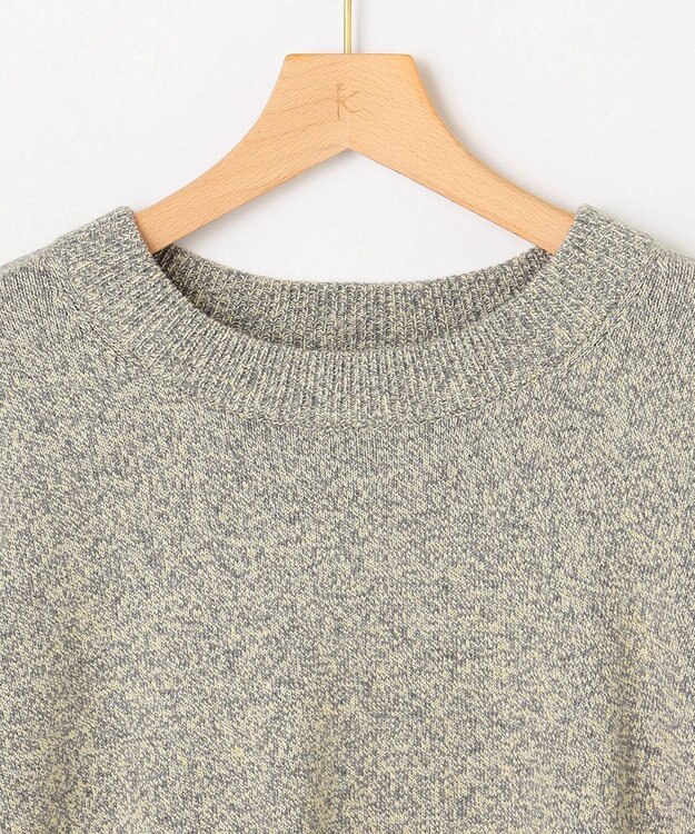 組曲 コットンカシミヤMIX クルーネックニット ライトグレー系1