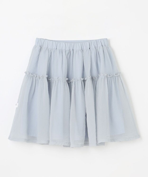 組曲 KIDS 【110-140㎝】シアーチェック スカート サックスブルー系