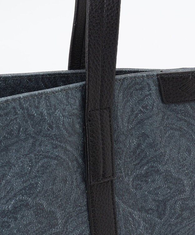 JOSEPH ABBOUD 【軽量/バッグINバッグ付き】ペイズリージャカードトート ネイビー系