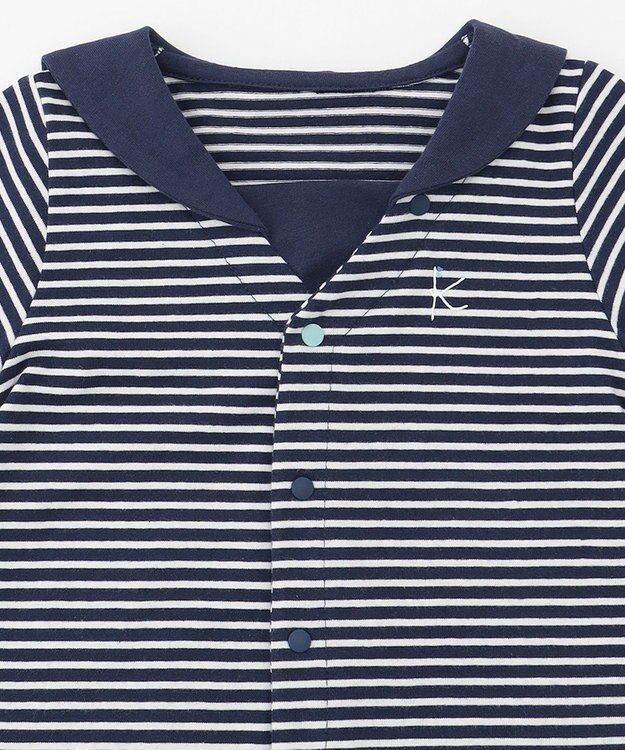 組曲 KIDS 【80-90cm】セーラーボーダー セットアップ ネイビー系1