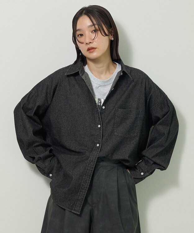 Green Parks デニムシャツ Black