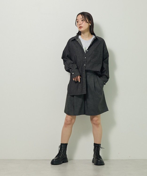 Green Parks デニムシャツ Black