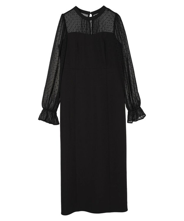 earth music&ecology シアードットドッキングワンピース Black