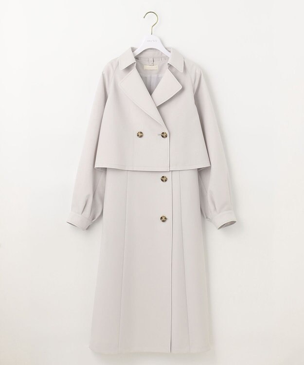 ANY SIS S 【洗える】3WAYジレセット トレンチ コート ライトグレー