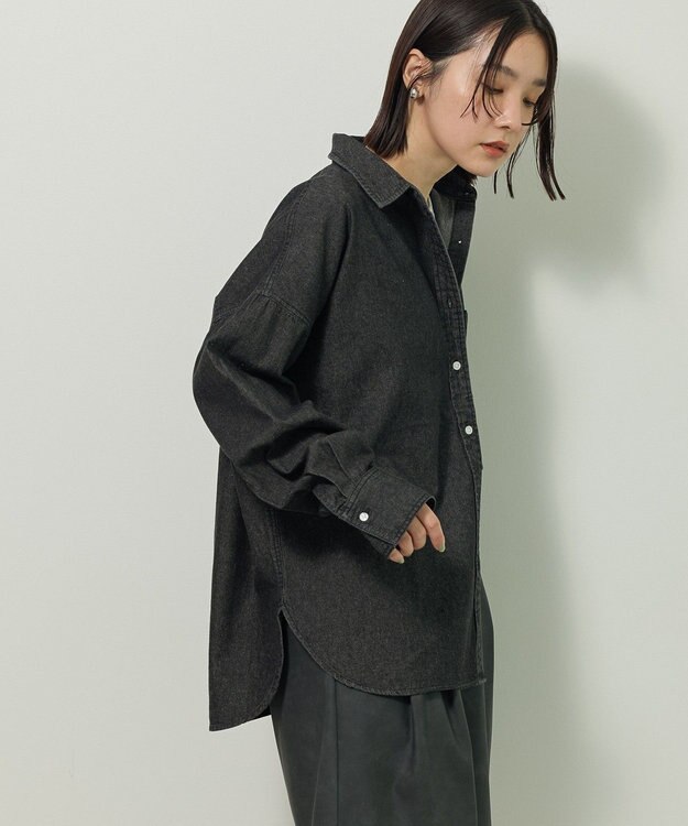 Green Parks デニムシャツ Black