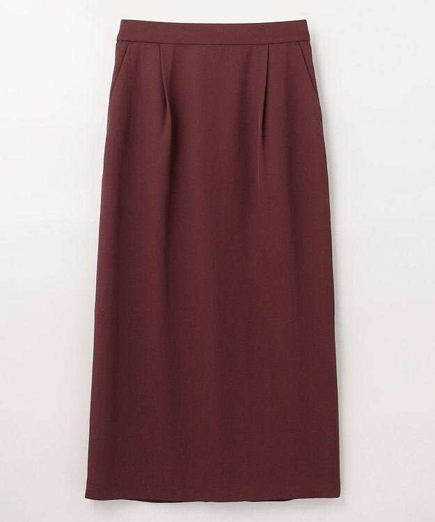 NAVE 【ReNAVE　洗える】アセテートギャバスカート バーガンディ