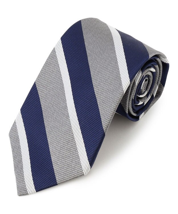 J.PRESS MEN 【STRUCTURE MIX COLLECTION】レジメンタル ネクタイ グレー系1