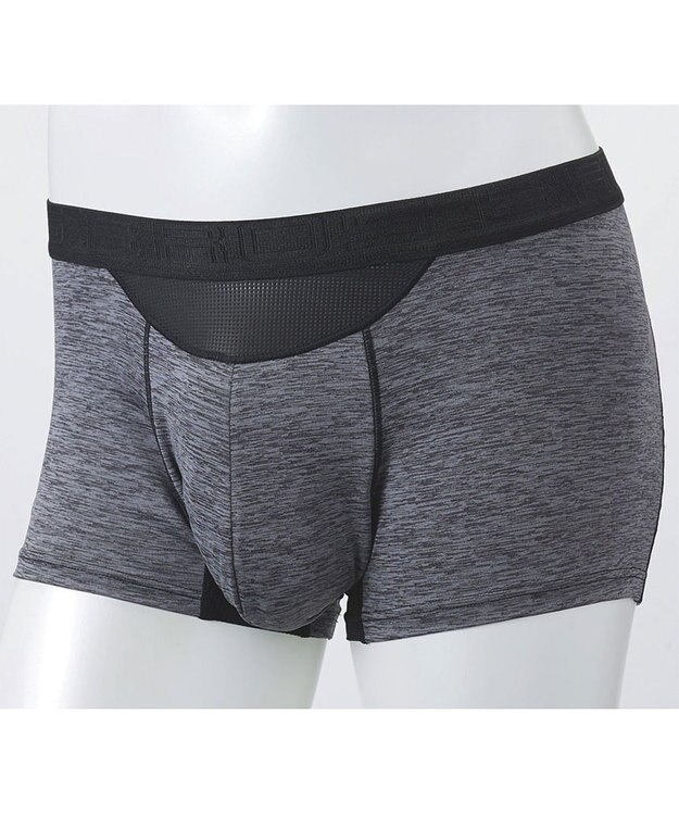 WACOAL MEN ボクサーパンツ　風が通ってムレ軽減。　ダブルエアスルータイプ　吸汗速乾　ショート丈　前閉じ　/ブロス　GT3360 ブラック