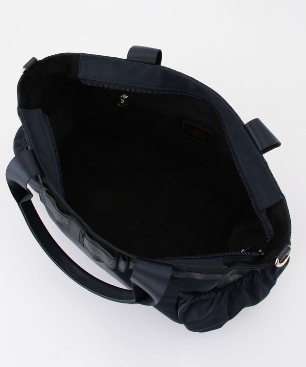 TOCCA DUAL RIBBON NYLON TOTE L トートバッグ L ネイビー系