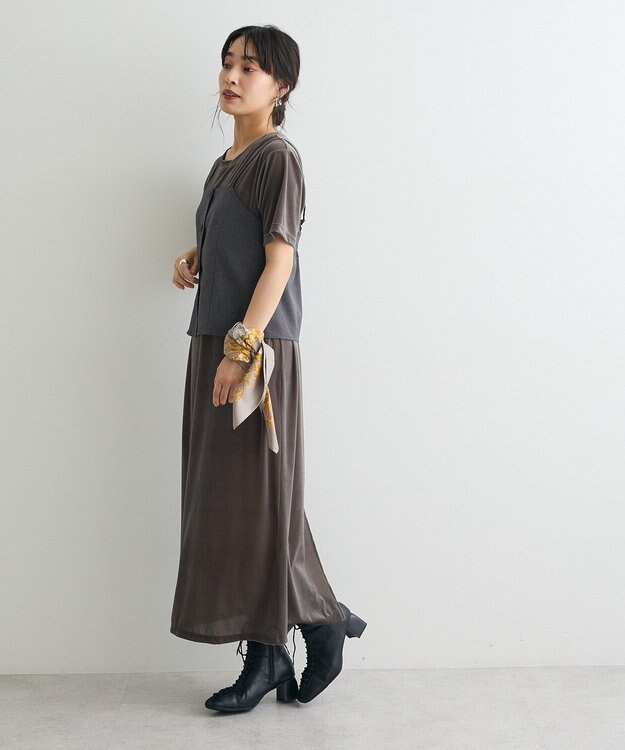 CRAFT STANDARD BOUTIQUE フロントボタンキャミビスチェ Charcoal Gray