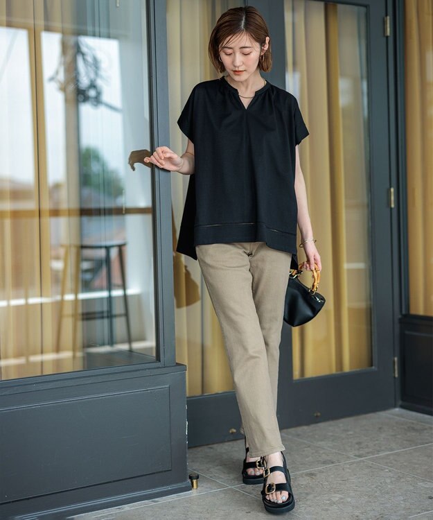 23区 バンブーハンドル ミニ ショルダーバッグ ブラック系