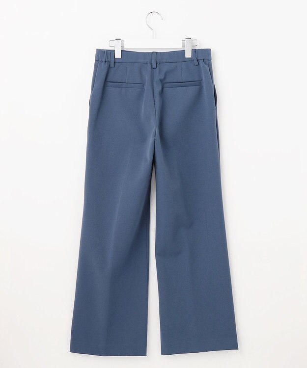 自由区 【裏起毛/撥水加工】TRギャバ ストレートパンツ ダルブルー系