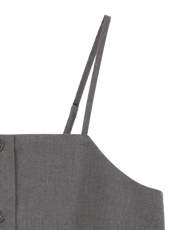 CRAFT STANDARD BOUTIQUE フロントボタンキャミビスチェ Charcoal Gray