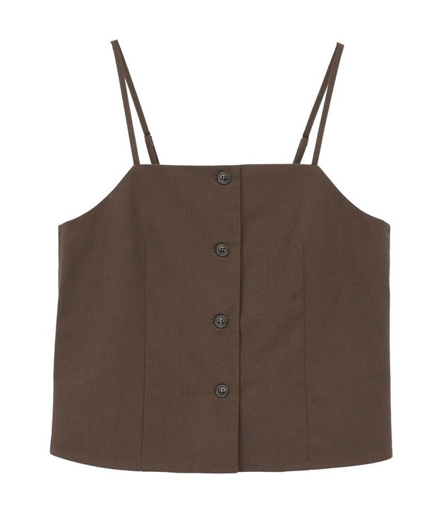 CRAFT STANDARD BOUTIQUE フロントボタンキャミビスチェ Brown