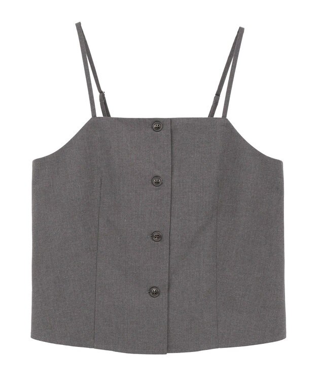 CRAFT STANDARD BOUTIQUE フロントボタンキャミビスチェ Charcoal Gray
