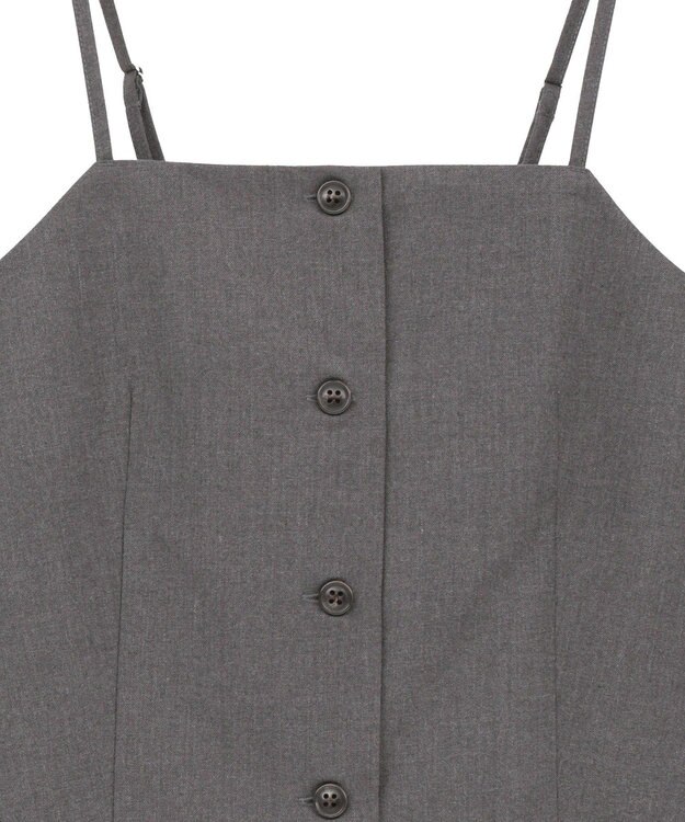 CRAFT STANDARD BOUTIQUE フロントボタンキャミビスチェ Charcoal Gray