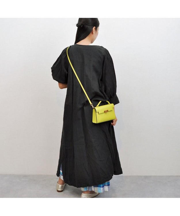 UNBILLION cachecache ねじりハンドルおこし金具2wayミニショルダー グリーン