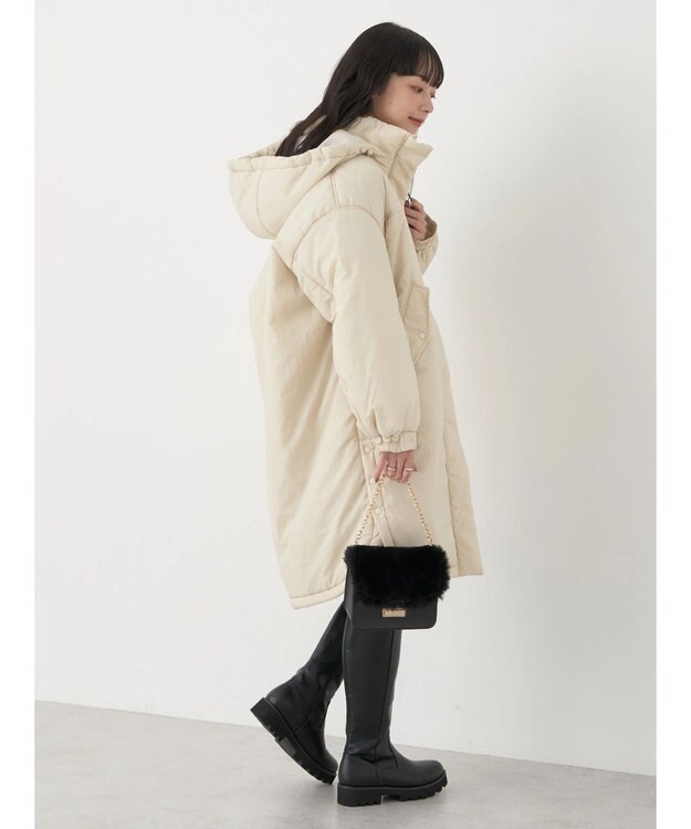 earth music&ecology ２ｗａｙ中綿モッズコート Ecru