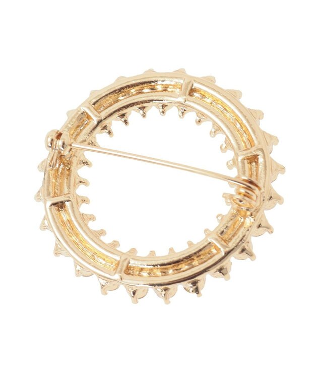 YECCA VECCA パールビジューサークルブローチ Gold