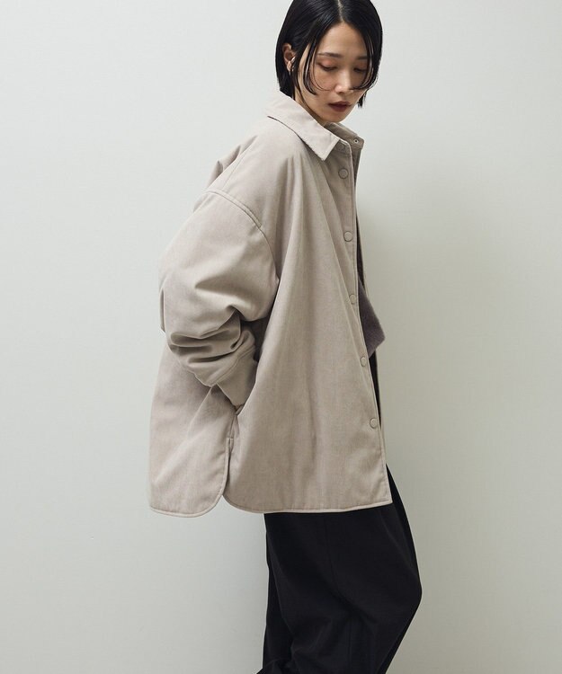 Green Parks コーデュロイ中綿ＣＰＯ Gray Beige