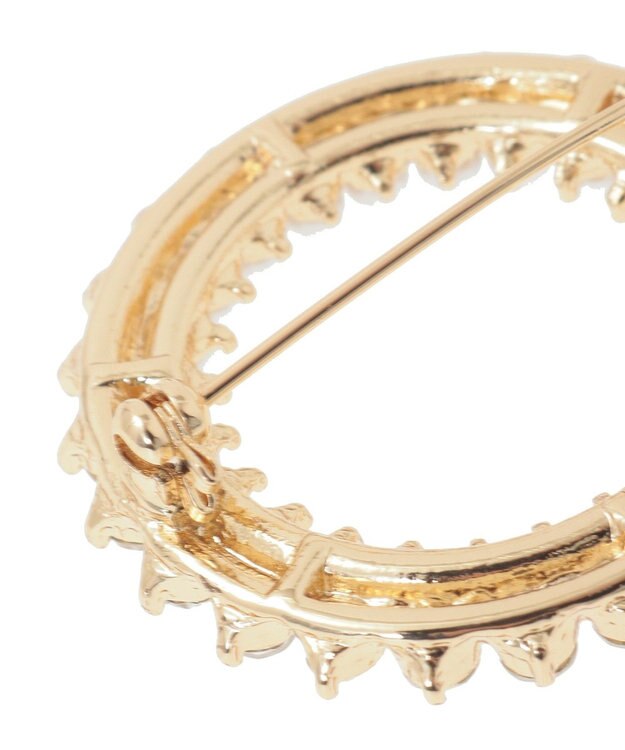 YECCA VECCA パールビジューサークルブローチ Gold