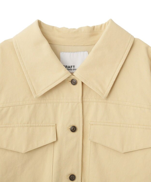 CRAFT STANDARD BOUTIQUE ワークシャツブルゾン Light Beige