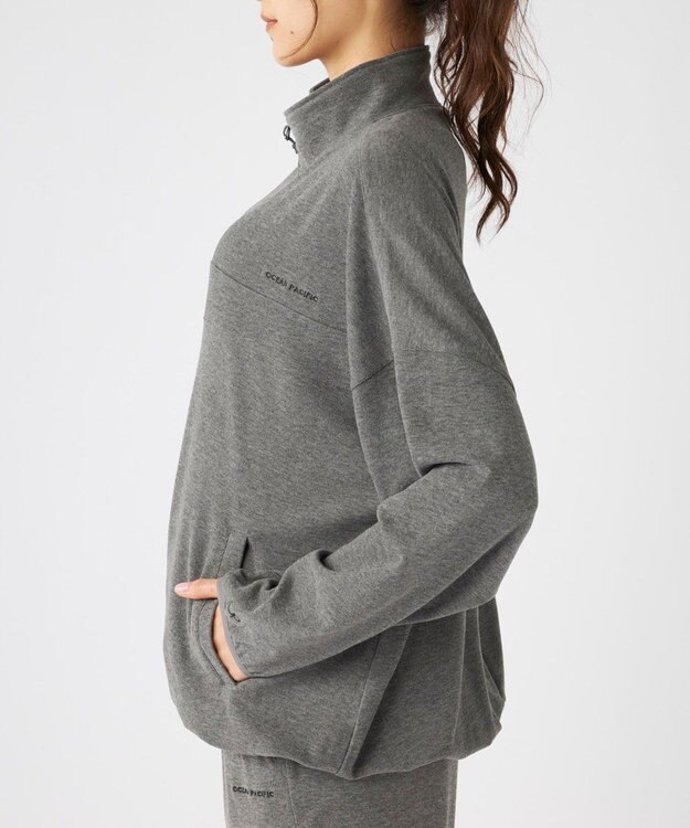 OP／FILA 【ocean pacific】 ハーフジッププルオーバー  スノーウェアレイヤー シルバーグレー