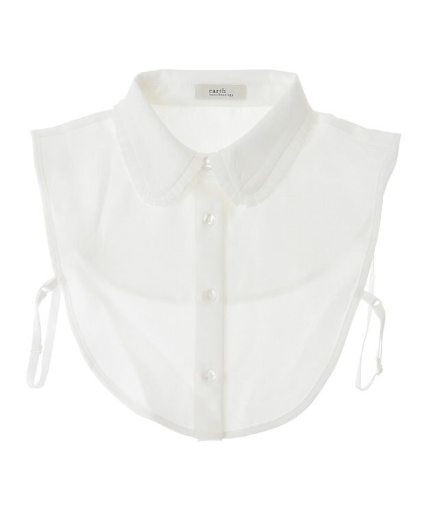 earth music&ecology フリルシャツカラー付け襟 Off White