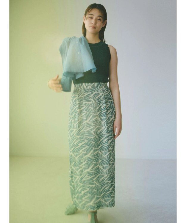 Green Parks ＫＢＦ　アフリカ柄スカート Blue Green