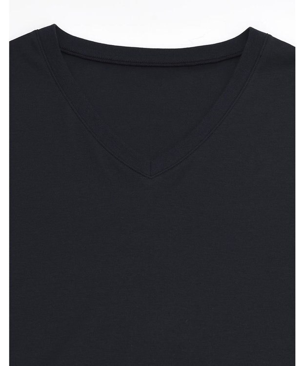 WACOAL MEN WACOAL MEN あったかインナー Vネック 8分袖 綿100％ 保温性 やわらかさが続く 静電気が起こりにくい 毛玉になりにくい 後裾長め設計 インナー WL6103 /ワコールメン ブラック