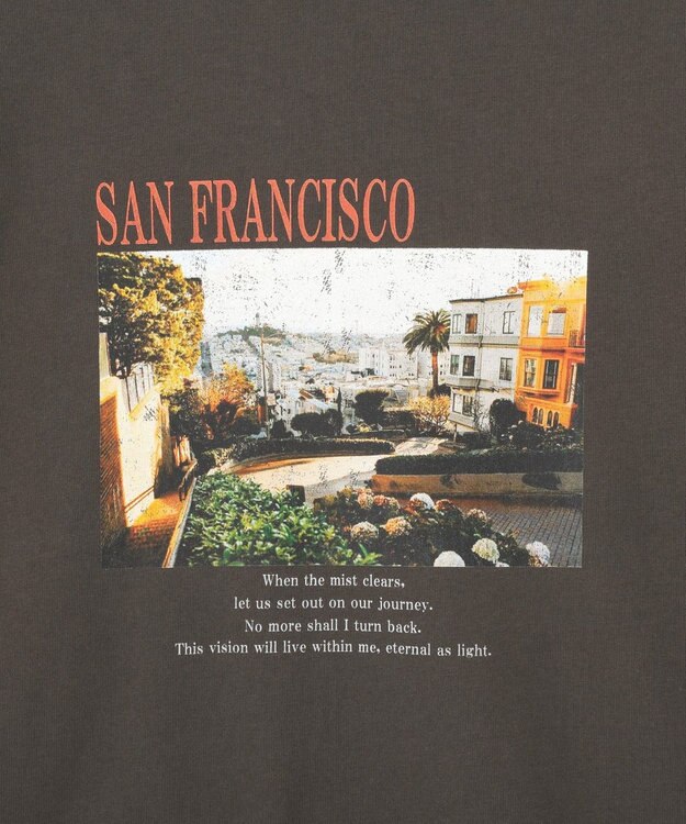 AMERICAN HOLIC SANFRANCISCO ロゴ＆フォトTシャツ Charcoal Gray