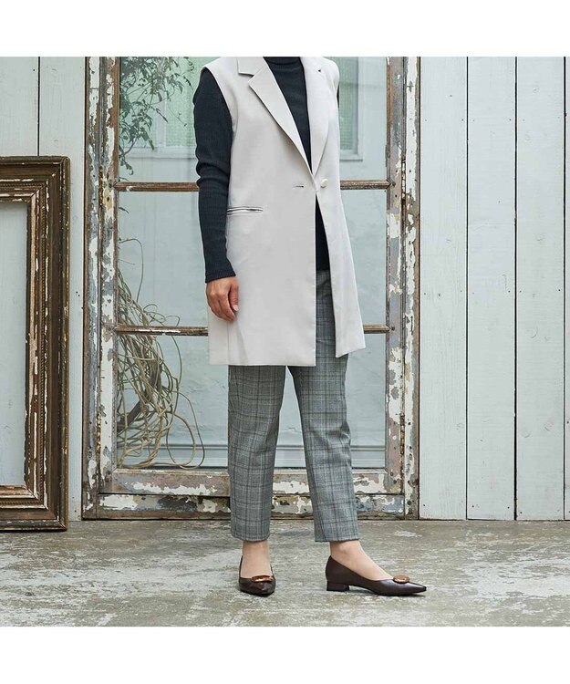 MODE ET JACOMO <MODE ET JACOMO>メタルフラットパンプス ダークブラウン