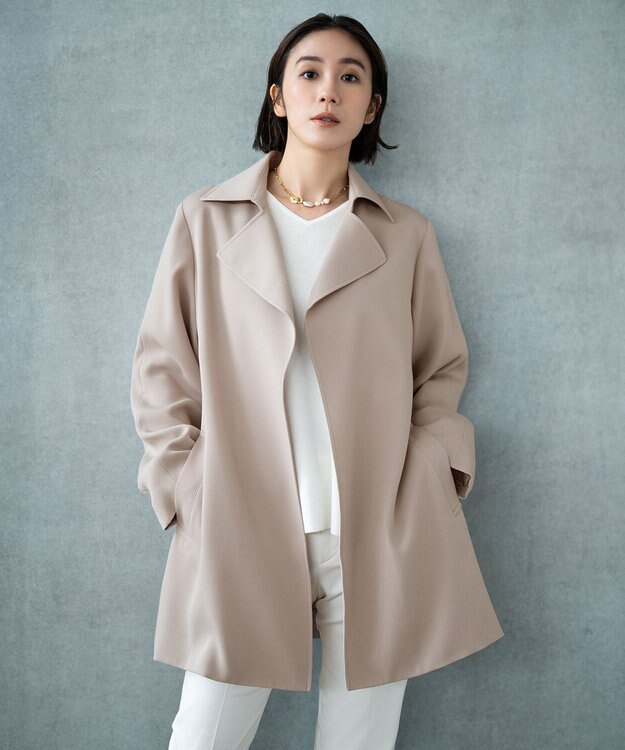 自由区 【XSサイズ～/洗える/セット着用可】ドライコットンハイゲージVネック ニット アイボリー系