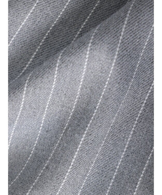 earth music&ecology ピンストライプジレ Stripe Light Gray