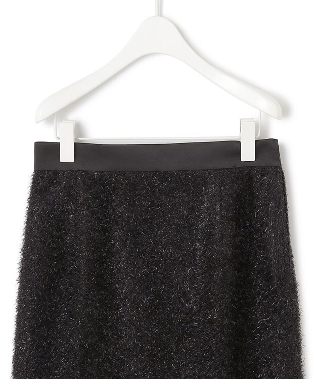 ICB L ルレックスヘアリージャカード ナロースカート ブラック系