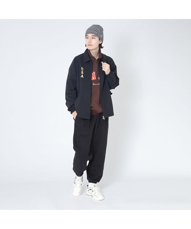 林八百吉商店 Champion ニット アイボリー×ブラック