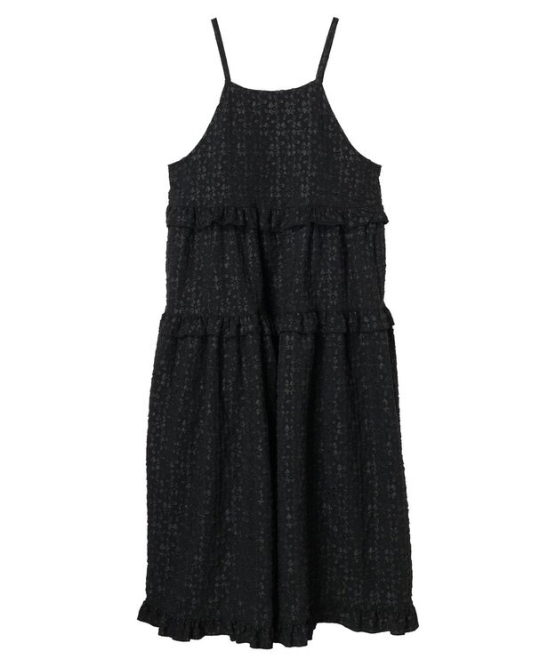 Green Parks ・Ｐｅｔｉｔ　Ｆｌｅｕｒフラワージャカードキャミワンピ Black