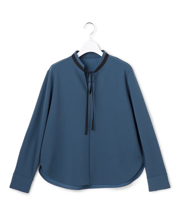 ICB L マラボーテＷジョーゼット バイカラーナロータイカットソー ブルーグレー系