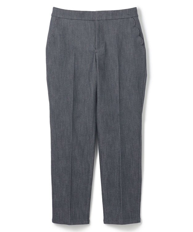 TOCCA 【洗える】SCALLOP DENIM パンツ デニム風