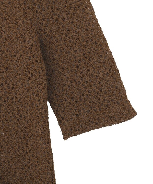 earth music&ecology ストレッチレース襟付シャツ Brown