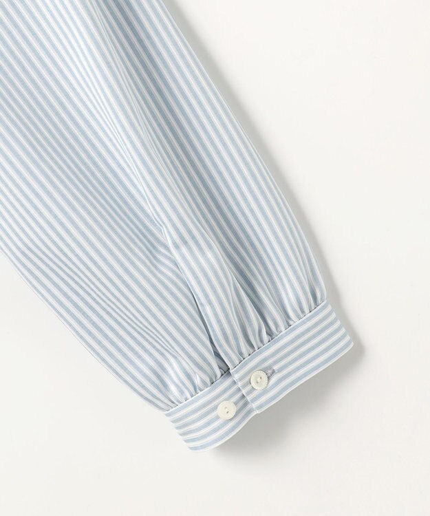 J.PRESS LADIES ストライプジャカード ラウンドネック カットソー アクアストライプ系