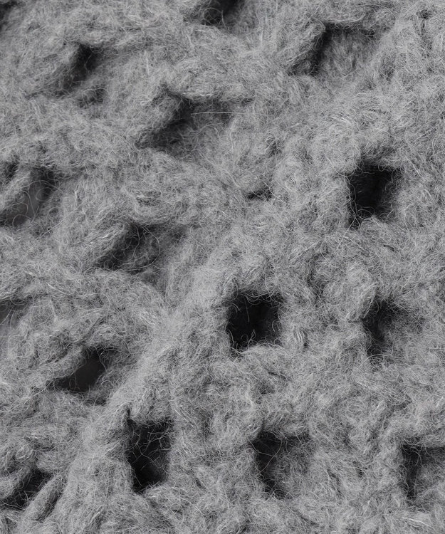 BEIGE， KOKOMO / ウールアルパカメッシュニットパーカー Md.Gray