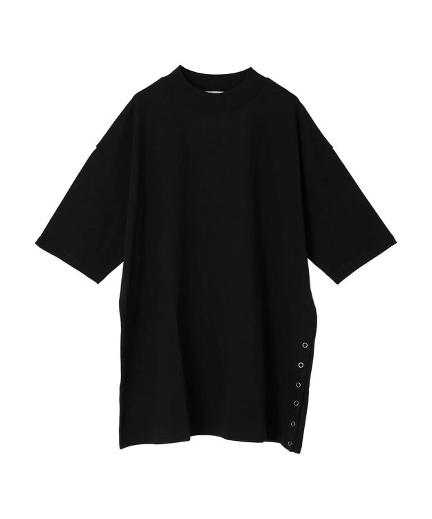 CRAFT STANDARD BOUTIQUE モックネックリングドットチュニック Black