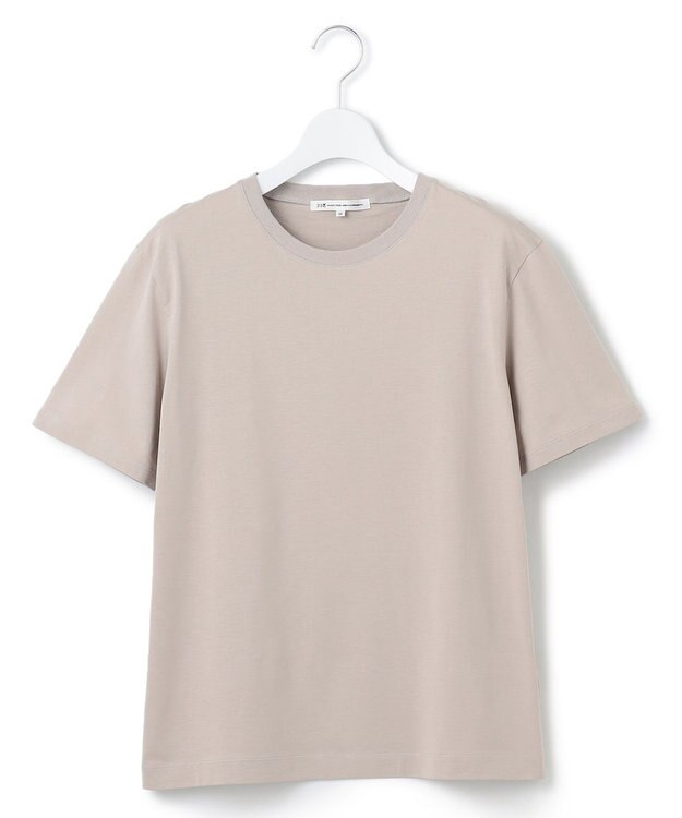 23区 L 【洗える】コンパクトヤーン スムース Tシャツ ベージュ系