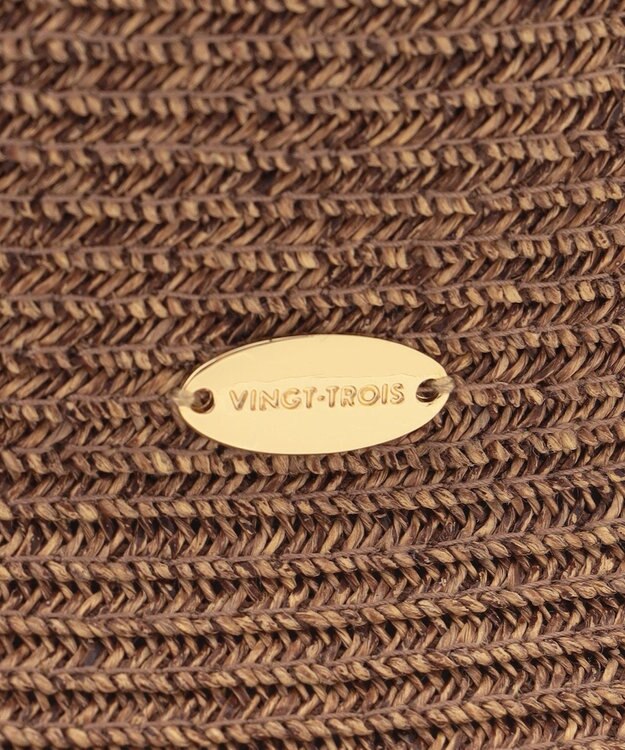 23区 ペーパーブレード エッジアップ ハット ダークブラウン系