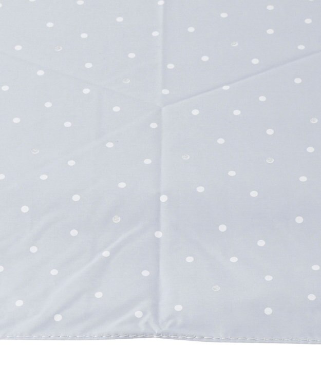 MOONBAT Fuwacool(フワクール) フワクールホワイト 晴雨兼用日傘 折りたたみ傘 ランダムドット 軽量 一級遮光／遮熱／UV サックスブルー