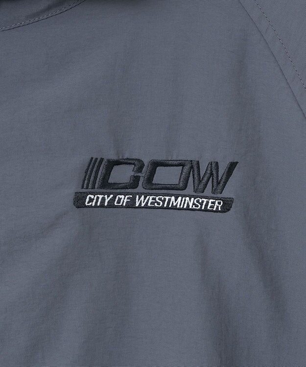 WEGO ナイロンフードシェルブルゾン ダークグレー