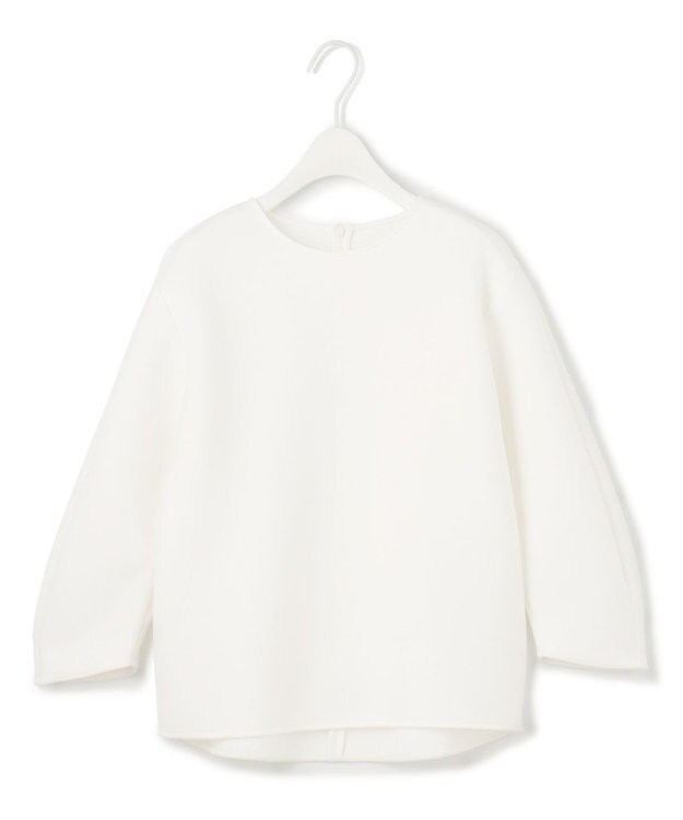 ICB L 【洗える・WEB限定カラーあり】コンパクトダブルフェイス トップス アイボリー系