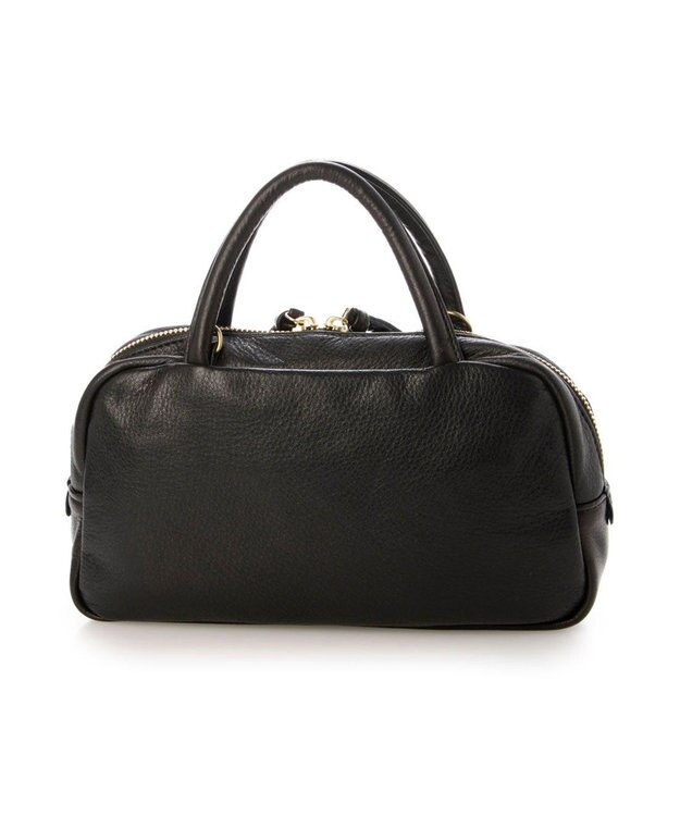 UNBILLION ペルケ perche / ガーメントレザー・ランドスケープ2wayミニボストン ブラック