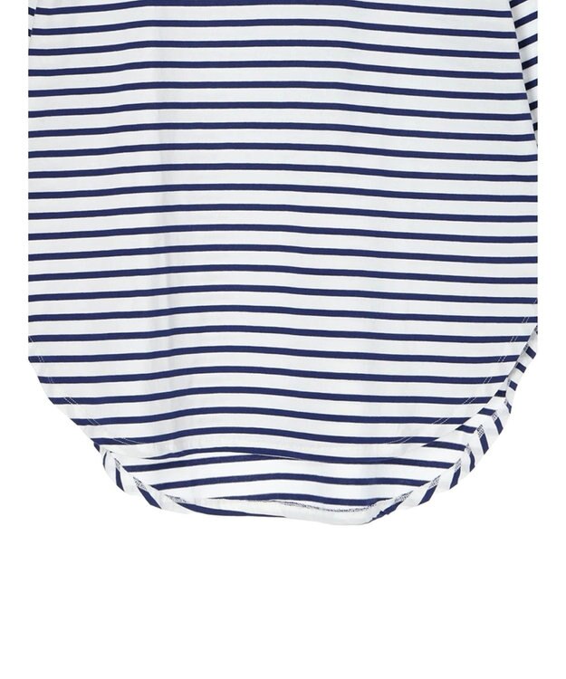 Green Parks ラウンドボーダーリラックスプルオーバー Blue